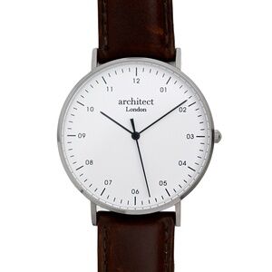 Architect London Men's White Dial Classic Design Quartz Wrist Watch 40mm